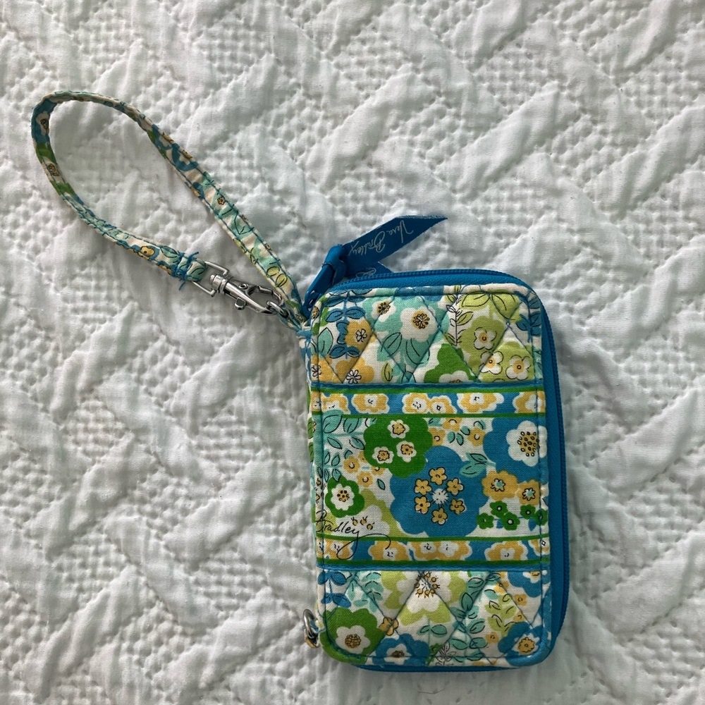 Vera Bradley Teal and Green Wristlet
